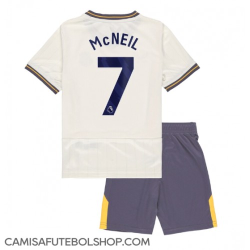 Camisa de time de futebol Everton Dwight McNeil #7 Replicas 3º Equipamento Infantil 2024-25 Manga Curta (+ Calças curtas)